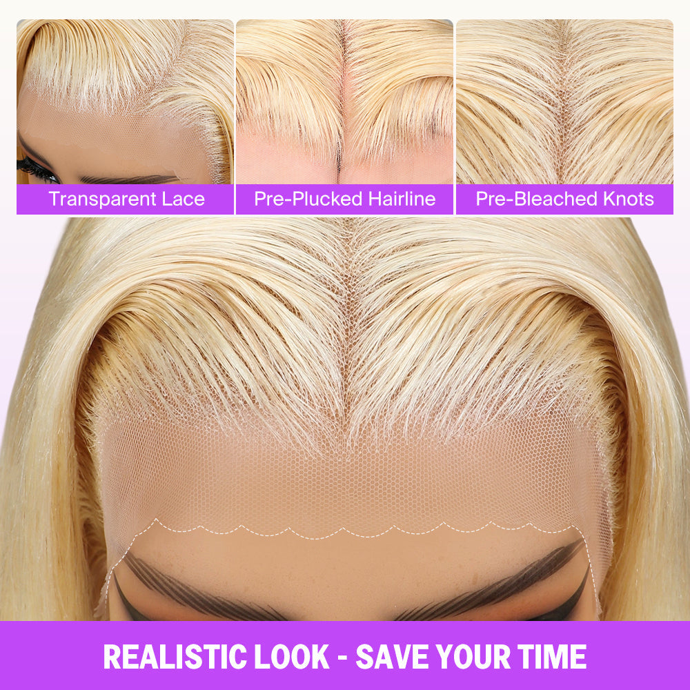 (Super Deal)Megalook 30inch #613 #4 Chocolate Brown Plum Bone Straight Hair Undetectable Transparent Lace Wig