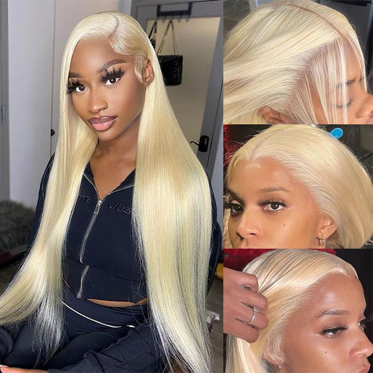 (Super Deal)Megalook 30inch #613 #4 Chocolate Brown Plum Bone Straight Hair Undetectable Transparent Lace Wig