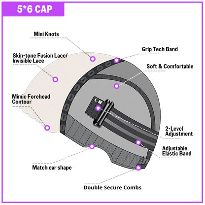 6x5 Closure Wig Cap