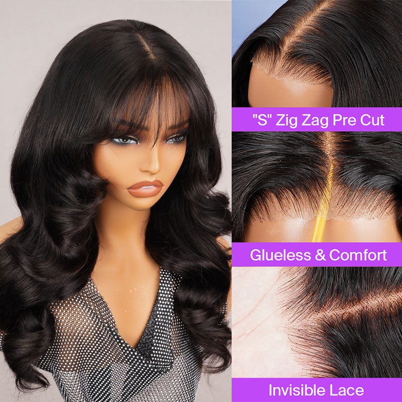 Wig With Curtain Bangs Details
