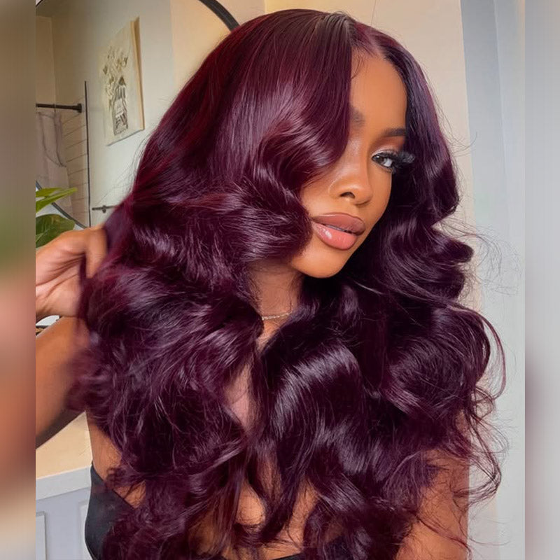 Dark Purple Lace Front Wigs