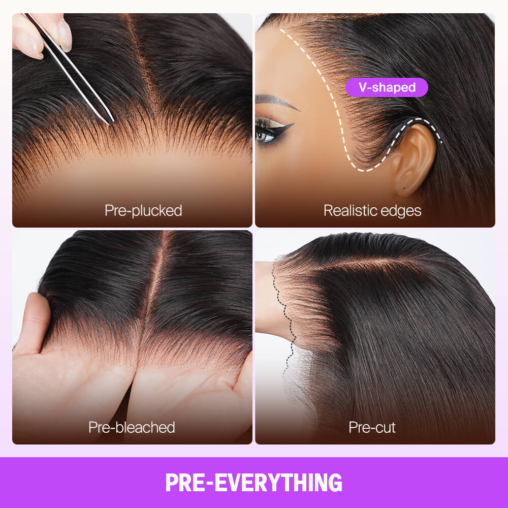 nafayah Upgrade 13x6 Three-Go™ Glueless Wig Straight/Body Wave Pre-Cut Ear-to-Ear Lace Frontal Pull Go Wigs All Pre-Styled